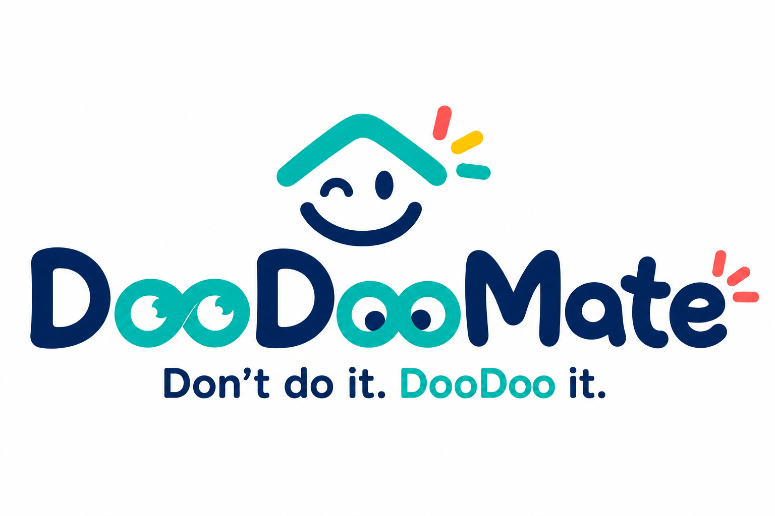 DooDooMate logo: a smiling cockapoo in a house